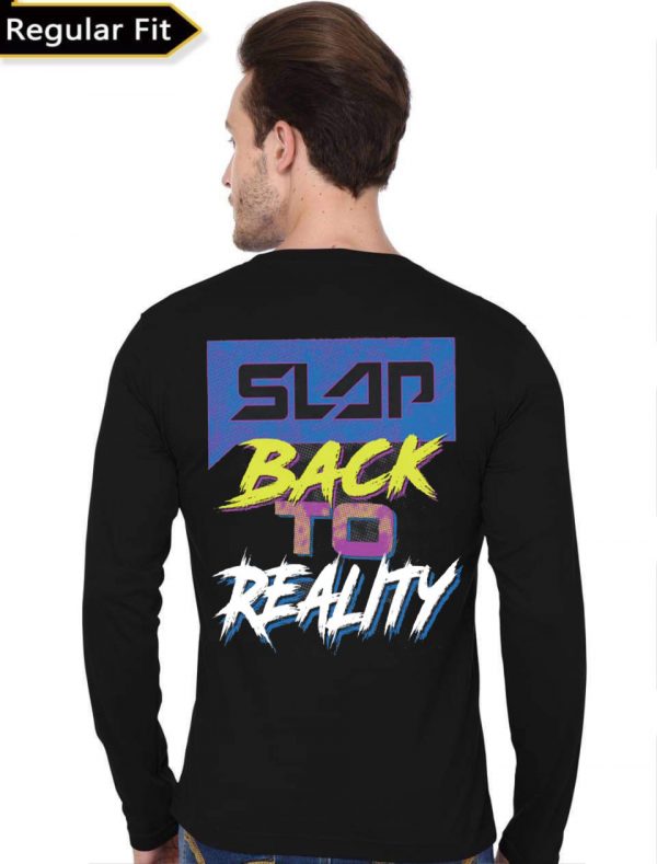 Slap Black Full Sleeve T-Shirt - Image 3