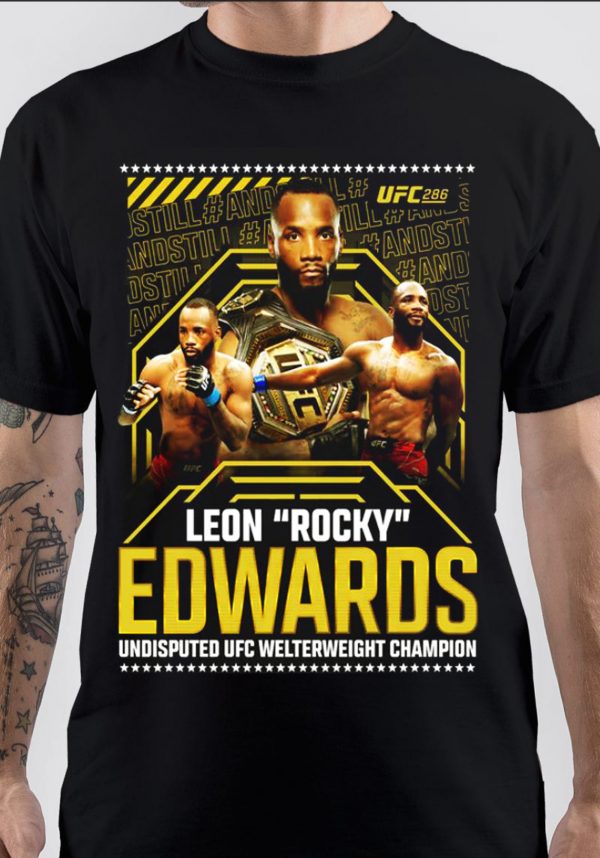 UFC LEON EDWARDS UFC 286 CHAMP T-Shirt