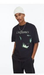 Deftones Oversized Black T-Shirt