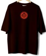 AKHAND BHARAT OVERSIZED Maroon T-SHIRT