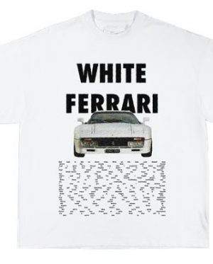 White Ferrari Oversized T-Shirt