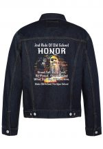 2nd Rule Of Old School Honor Biker Denim Jacket