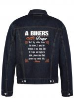 A Bikers Prayer Biker Denim Jacket