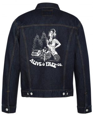 Alive & Free Co Biker Denim Jacket