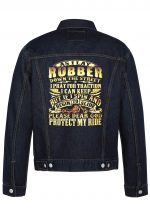 Asilay Rubber Biker Denim Jacket