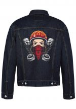 Badass Biker Girl Biker Denim Jacket