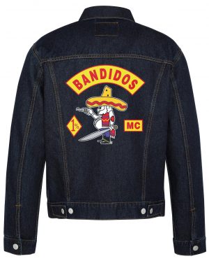 Bandidos In The Drug War Biker Denim Jacket