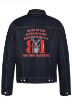 Big Red Machine Biker Denim Jacket