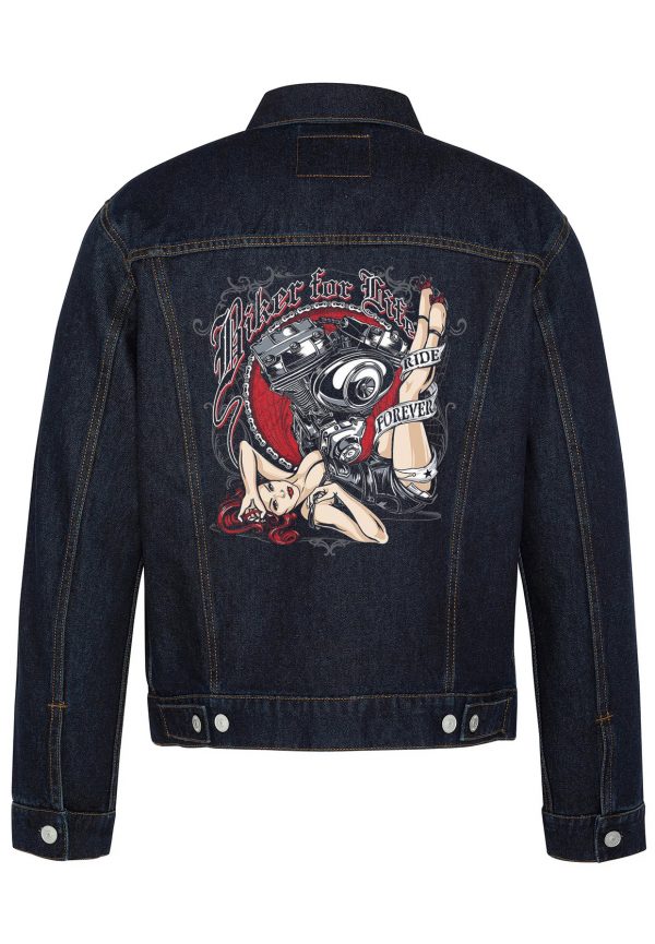 Biker For Life Biker Denim Jacket