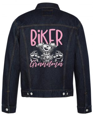 Biker Grandma Biker Denim Jacket1