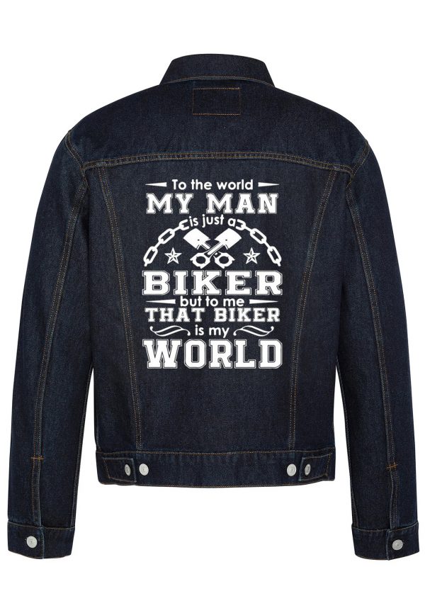 Biker Is My World Biker Denim Jacket