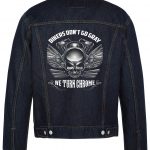 Bikers Don't Go Gray Biker Denim Jacket