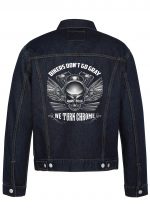 Bikers Don't Go Gray Biker Denim Jacket