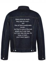 Bikers Drink Too Much Biker Denim Jacket