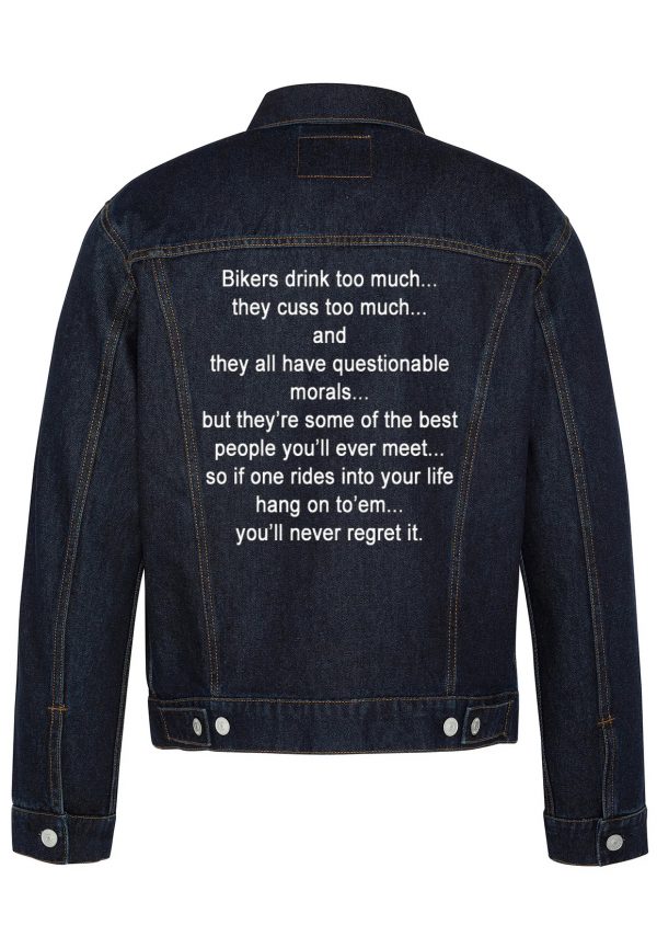 Bikers Drink Too Much Biker Denim Jacket