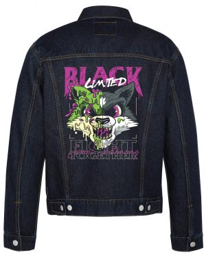 Black Limited Biker Denim Jacket