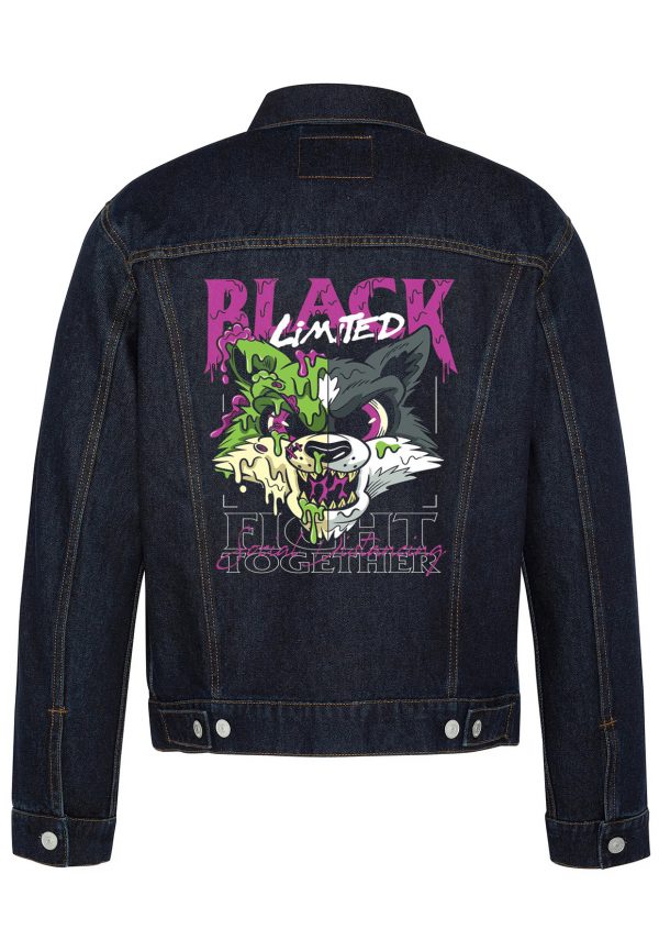 Black Limited Biker Denim Jacket