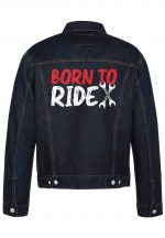 Born To Ride Biker Denim Jacket