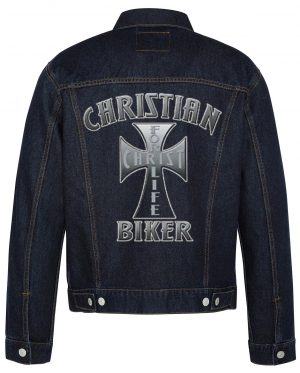 Christian Biker Denim Jacket