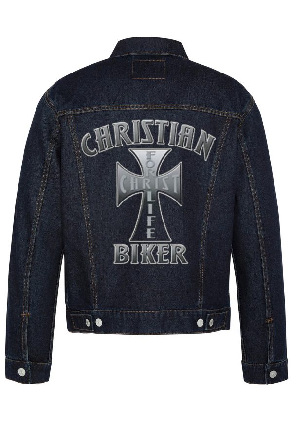 Christian Biker Denim Jacket