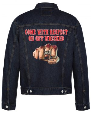 Come With Respect Biker Denim Jacket