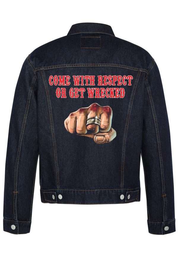 Come With Respect Biker Denim Jacket