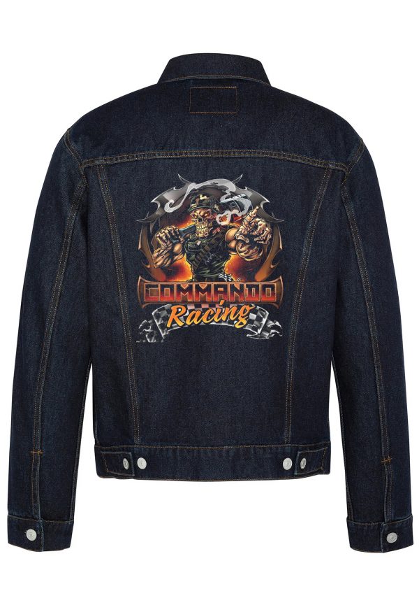 Commando Racing Biker Denim Jacket