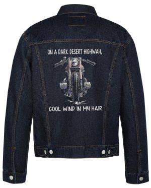 Cool Wind In My Hair Biker Denim Jacket