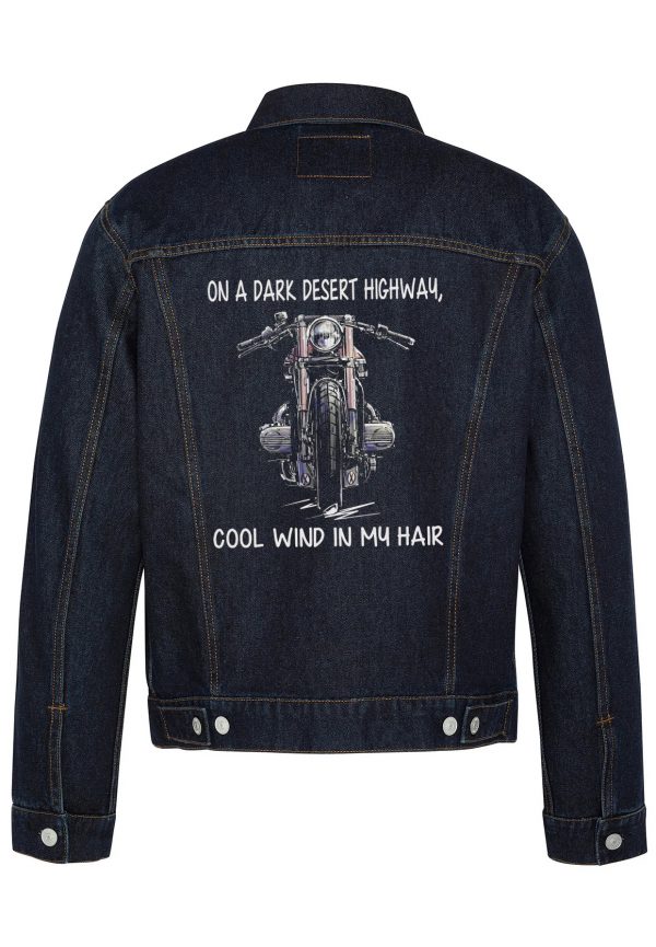 Cool Wind In My Hair Biker Denim Jacket