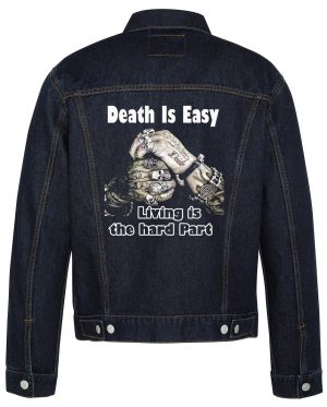 Death Is Easy Biker Denim Jacket