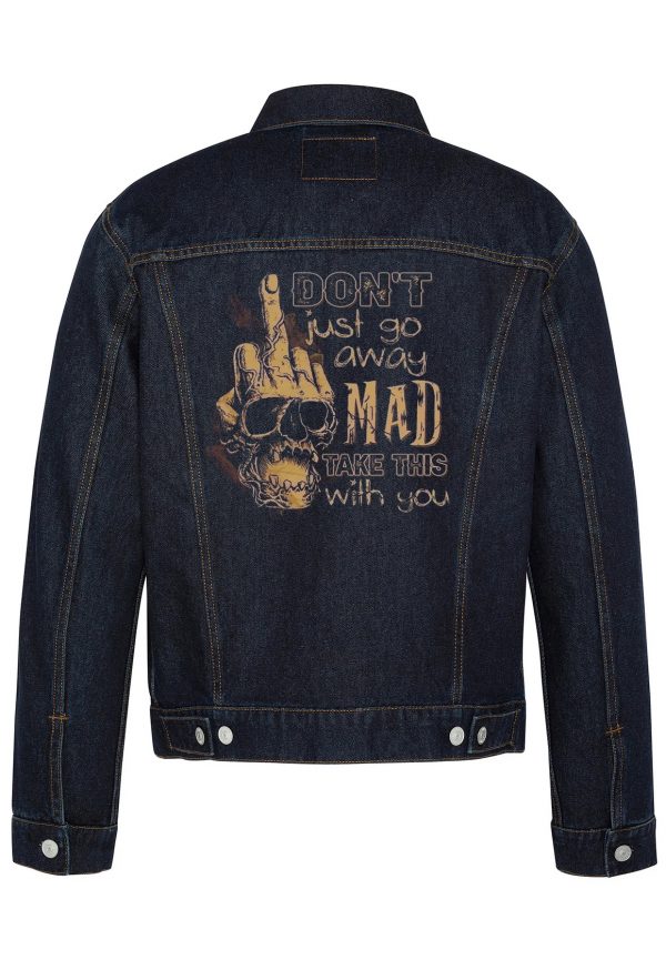 Don't Just Go Away Mad Biker Denim Jacket