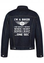 Except I Gotta Ask My Wife Biker Denim Jacket