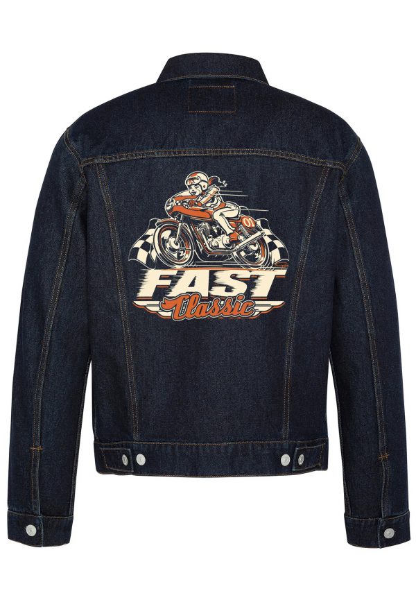 Fast Classic Biker Denim Jacket