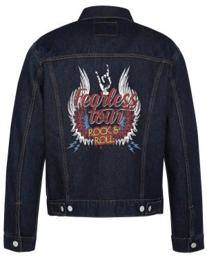 Fearless Rock Tour Biker Denim Jacket