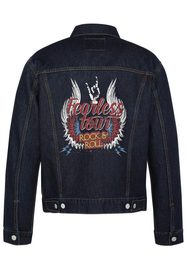 Fearless Rock Tour Biker Denim Jacket