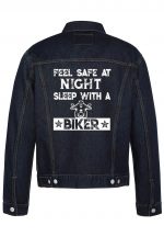 Feel Safe At Night Biker Denim Jacket