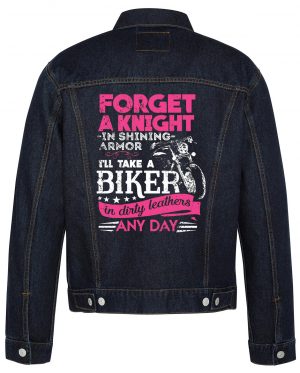 Forget A Knight Biker Denim Jacket