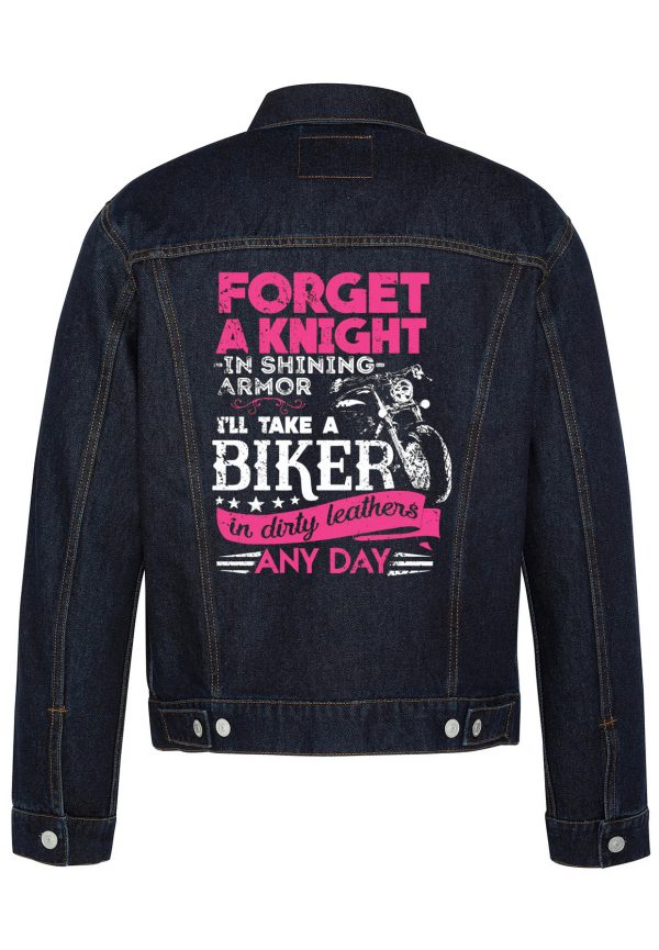 Forget A Knight Biker Denim Jacket