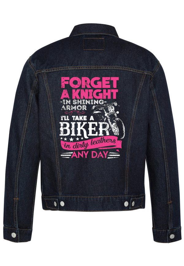 Forget A Knight Biker Denim Jacket1