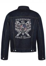 Freedom Is An Open Raod Biker Denim Jacket