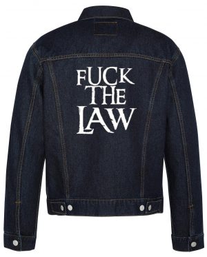 Fuck The Law Biker Denim Jacket