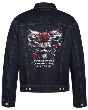 Fuck Up On One Biker Denim Jacket