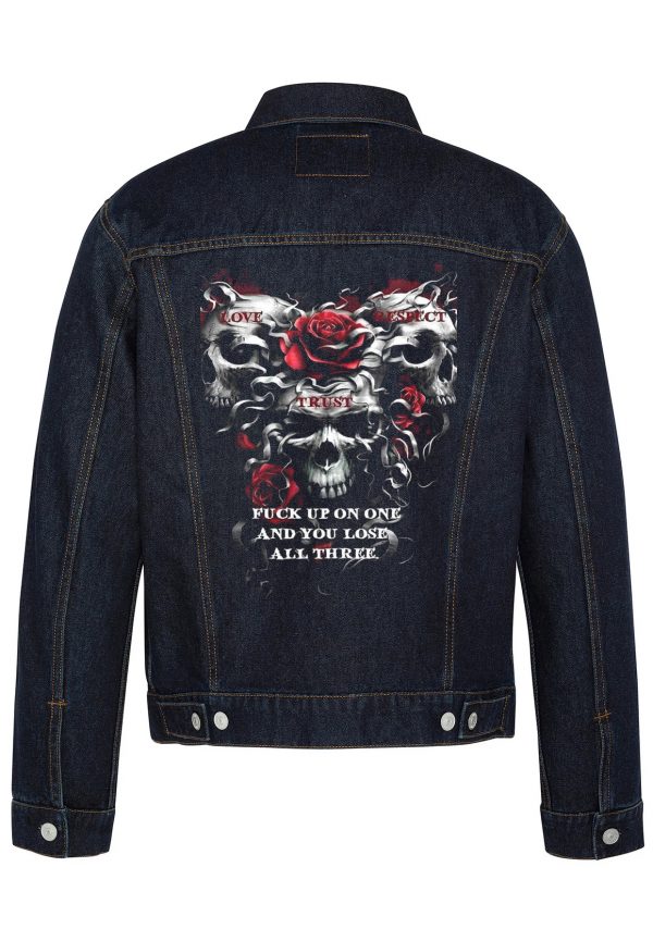 Fuck Up On One Biker Denim Jacket