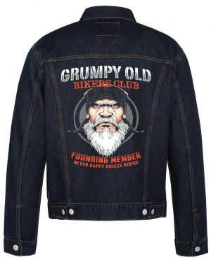 Grumpy Old Bikers Club Biker Denim Jacket