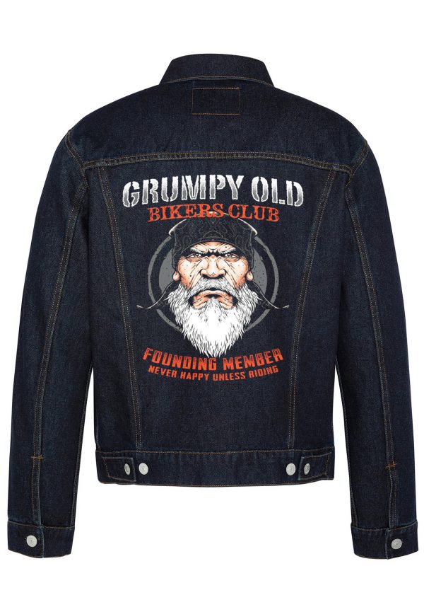 Grumpy Old Bikers Club Biker Denim Jacket