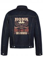 Honk If You've Never Seen A Gun Fired Biker Denim Jacket