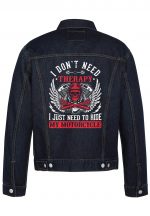 I Don't Need Therapy Biker Denim Jacket