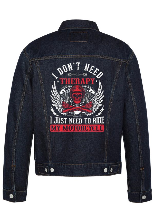 I Don't Need Therapy Biker Denim Jacket