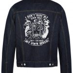 I Don't Ride My Own Bike Biker Denim Jacket