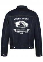 I Don't Snore Biker Denim Jacket